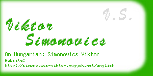 viktor simonovics business card